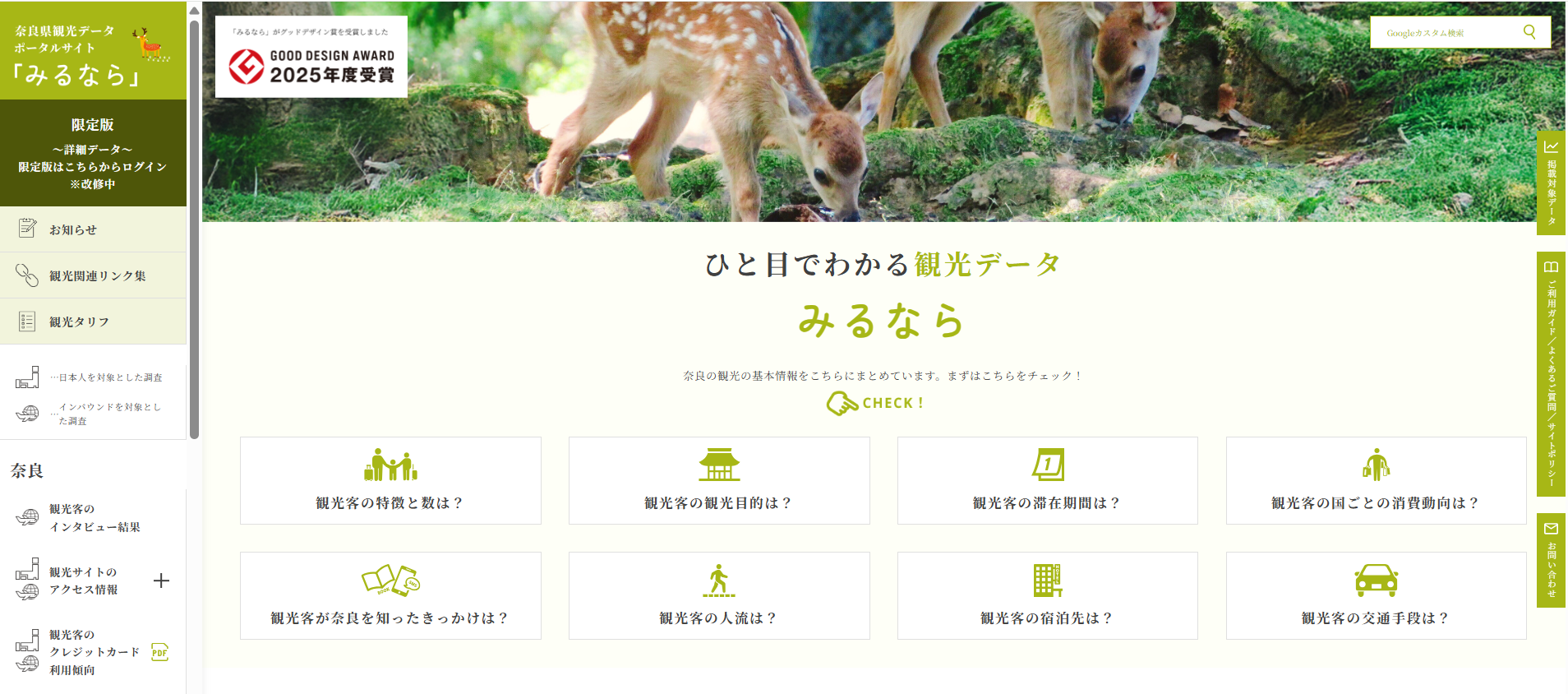 奈良県観光データ「見える化」推進事業